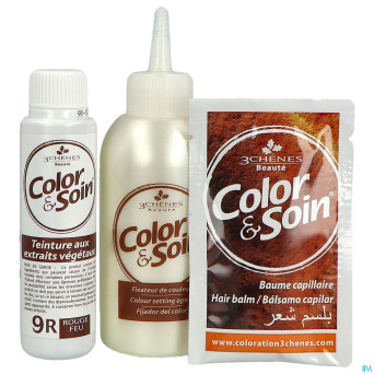Color&soins 9r rouge feu    135ml 3chenes
