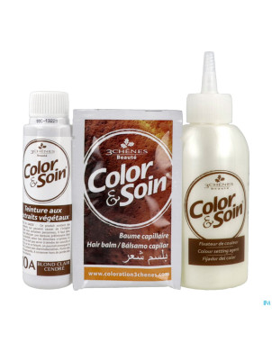 Color&soins 10a blond clair cendre   135ml 3chenes