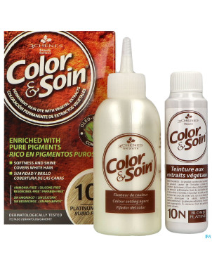 Color&soins 10n blond platine    135ml 3chenes