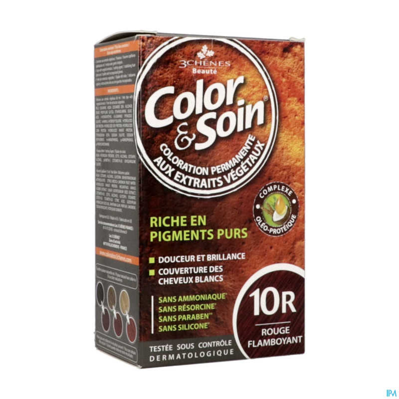 Color&soins 10r rouge flamboyant    135ml 3chenes