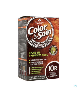 Color&soins 10r rouge flamboyant    135ml 3chenes