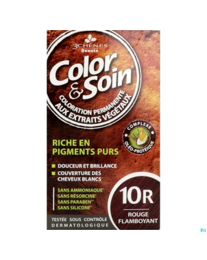 Color&soins 10r rouge flamboyant    135ml 3chenes