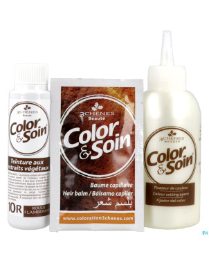 Color&soins 10r rouge flamboyant    135ml 3chenes