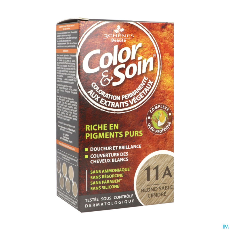 Color&soins 11a blond sable cendre   135ml 3chenes