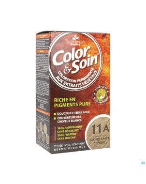 Color&soins 11a blond sable cendre   135ml 3chenes