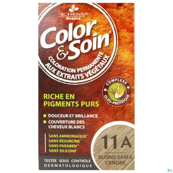 Color&soins 11a blond sable cendre   135ml 3chenes