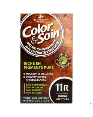 Color&soins 11r rouge myrtille    135ml 3chenes
