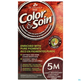 Color&soins 5m chatain clair acajou  135ml 3chenes