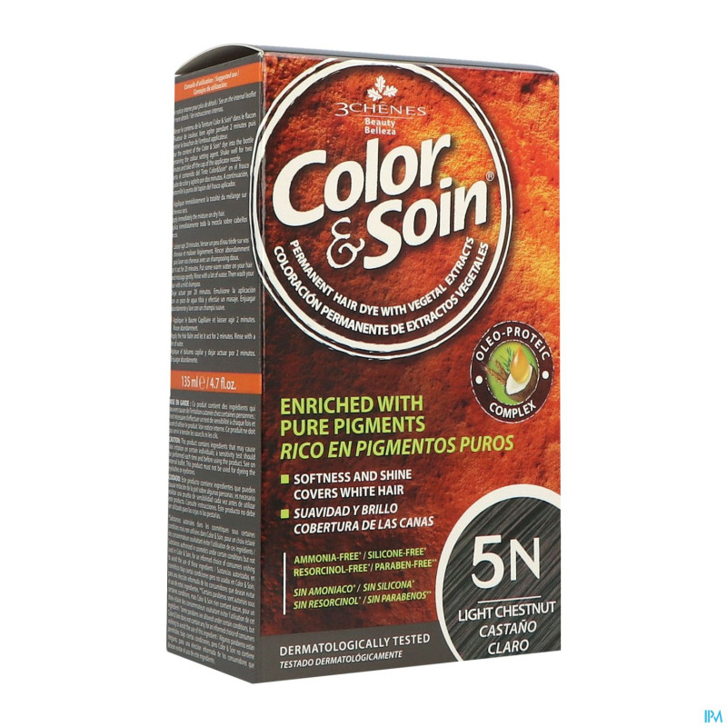 Color&soins 5n chatain clair    135ml 3chenes