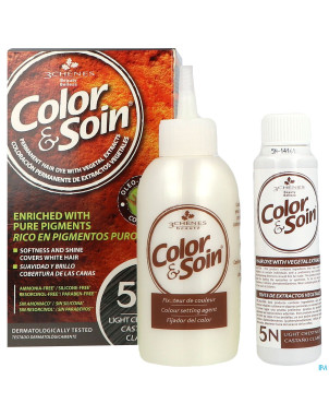 Color&soins 5n chatain clair    135ml 3chenes