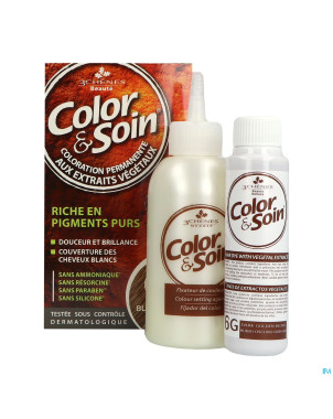 Color&soins 6g blond fonce dore    135ml 3chenes