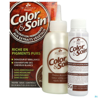 Color&soins 6g blond fonce dore    135ml 3chenes
