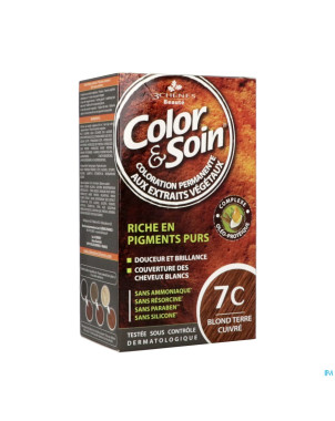 Color&soins 7c blond terre cuivre    135ml 3chenes