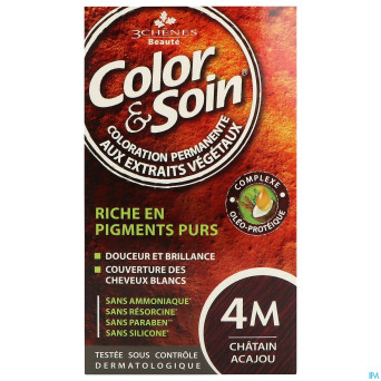 Color&soins 4m chatain acajou    135ml 3chenes