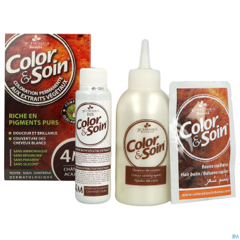 Color&soins 4m chatain acajou    135ml 3chenes