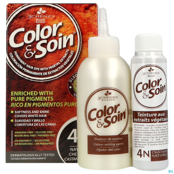 Color&soins 4n chatain naturel    135ml 3chenes