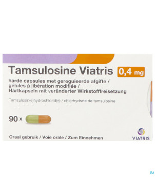 Tamsulosine viatris 0,4mg caps 90