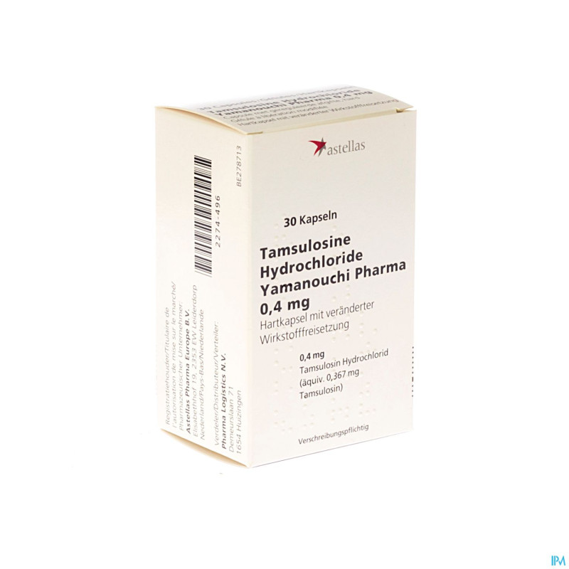 Tamsulosine hcl yamanouchi caps 30x0,4mg