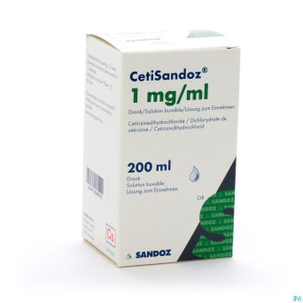 Cetisandoz sandoz sol per os 200 ml 1 mg/ml
