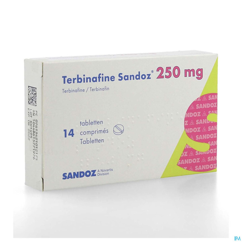 Terbinafine sandoz comp 14 x 250 mg