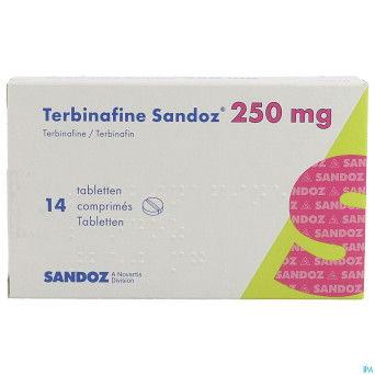 Terbinafine sandoz comp 14 x 250 mg