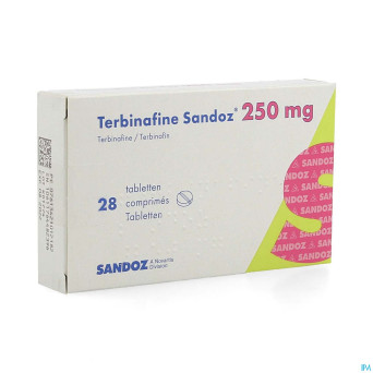 Terbinafine sandoz comp 28 x 250 mg