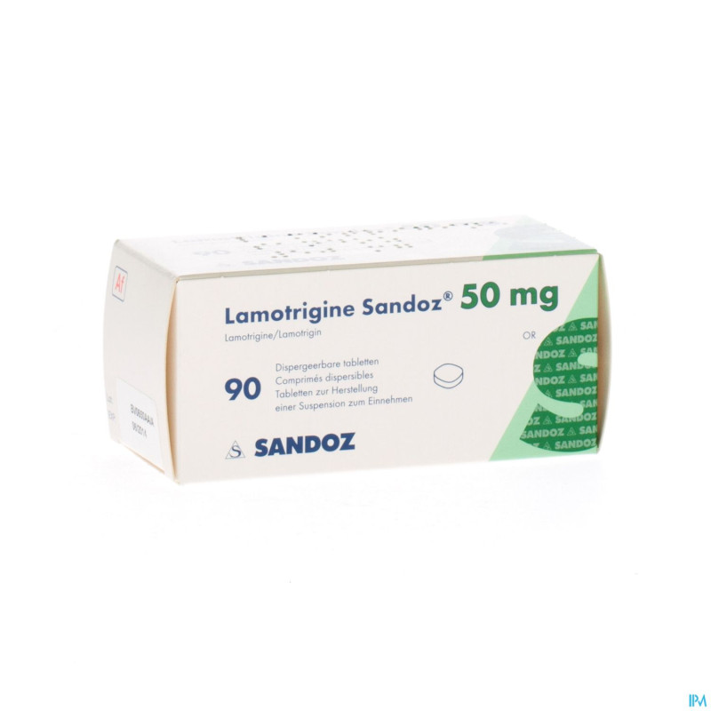 Lamotrigine  50 mg sandoz comp disp 90