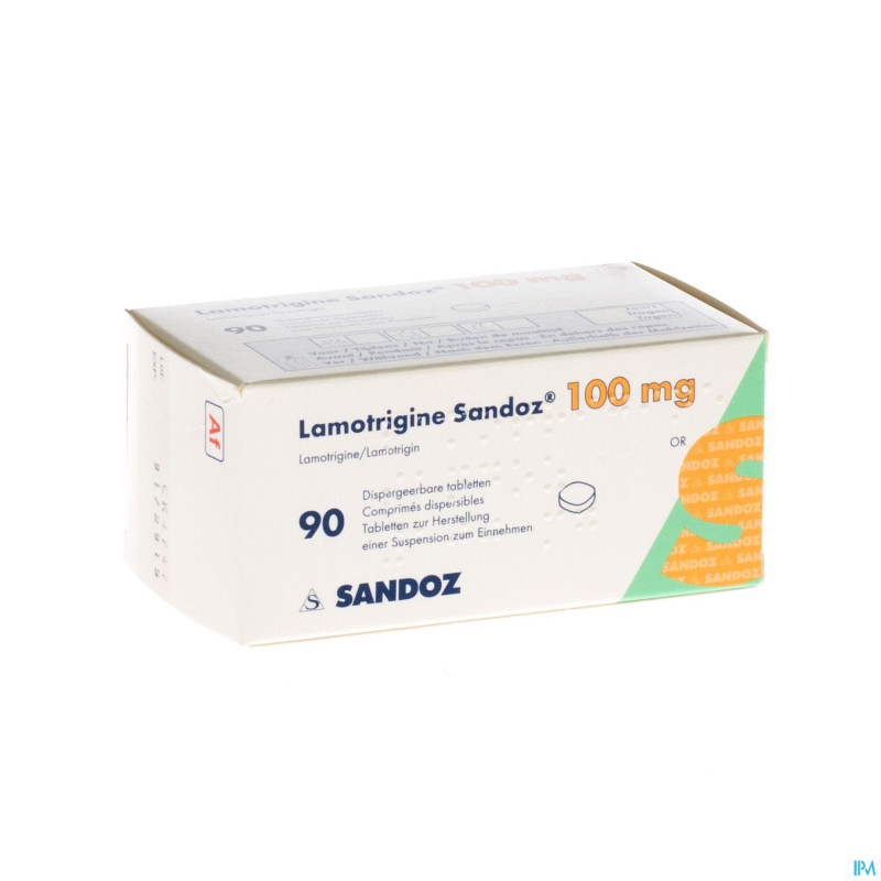 Lamotrigine 100 mg sandoz comp disp 90