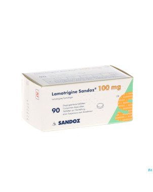 Lamotrigine 100 mg sandoz comp disp 90