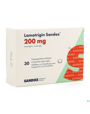 Lamotrigine 200 mg sandoz comp disp 30