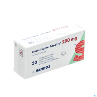 Lamotrigine 200 mg sandoz comp disp 30