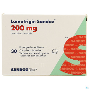 Lamotrigine 200 mg sandoz comp disp 30