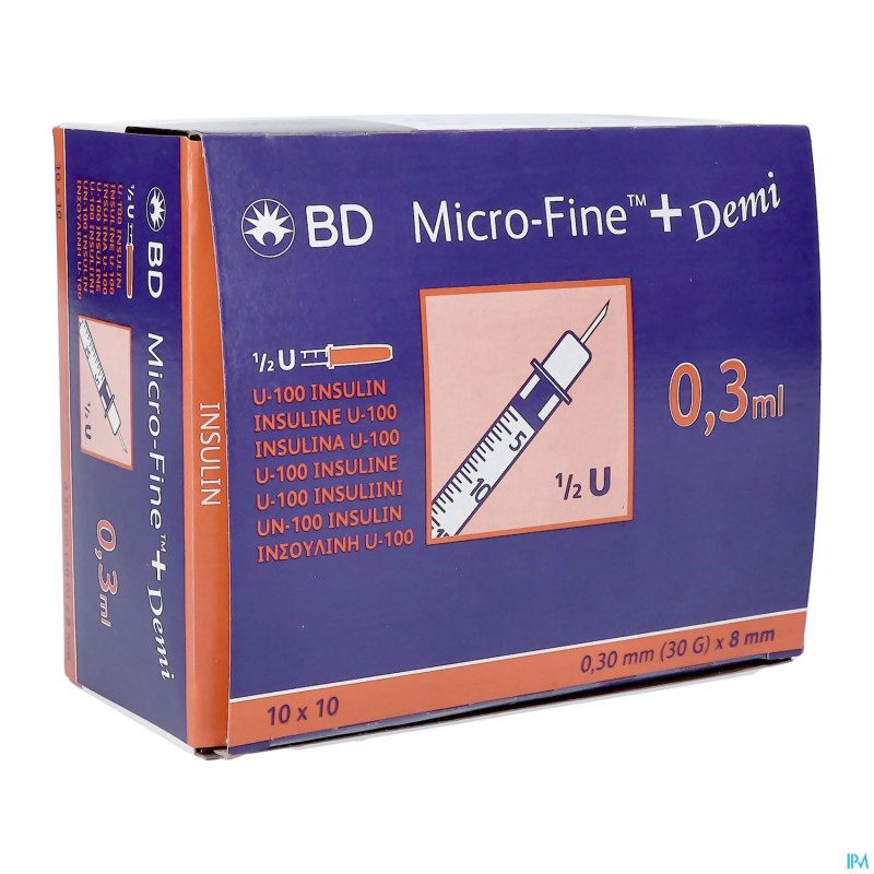 Bd microfine+ ser.ins.demi 0,3ml 30g 8mm100 324826