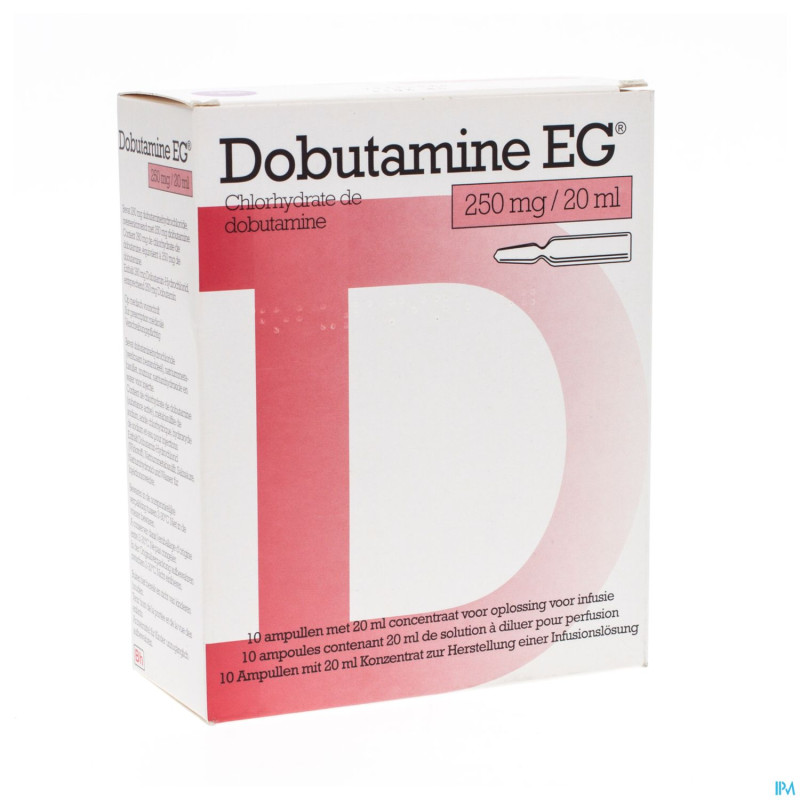 Dobutamine eg 250mg/20ml sol inj fl 1