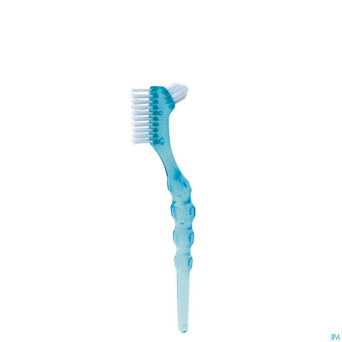 Miradent brosse deluxe prothese dentaire bleu