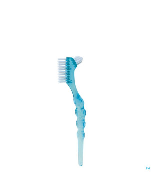 Miradent brosse deluxe prothese dentaire bleu
