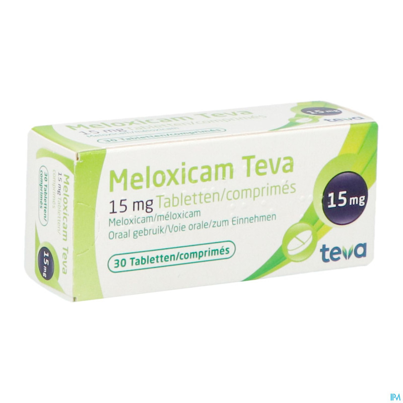 Meloxicam teva 15 mg tabl 30 x 15 mg