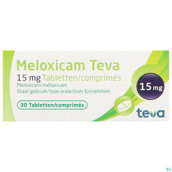 Meloxicam teva 15 mg tabl 30 x 15 mg