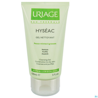 Uriage hyseac gel nettoyant doux tube 150ml