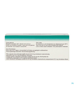 Efexor exel 37,5mg caps liberation prolonge 7