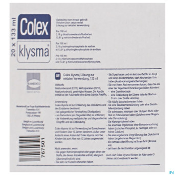 Colexklysma fl 20 x 133 ml