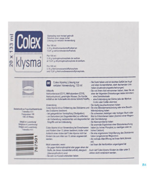 Colexklysma fl 20 x 133 ml