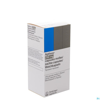 Aptivus caps molles 120 x 250 mg