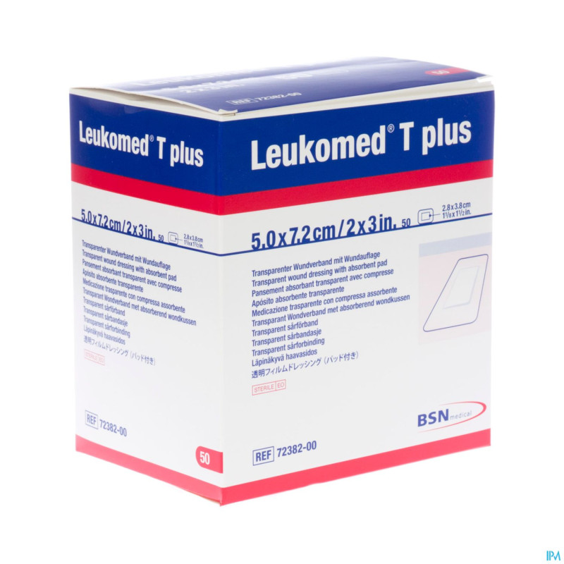Leukomed t plus pans steril  7,2cmx 5cm 50 7238200
