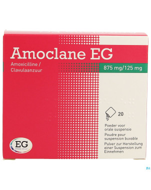 Amoclane eg 875mg/125mg susp.buvable sach 20
